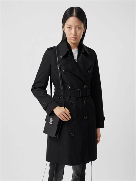 burberry kensington mid black|burberry kensington trench women's.